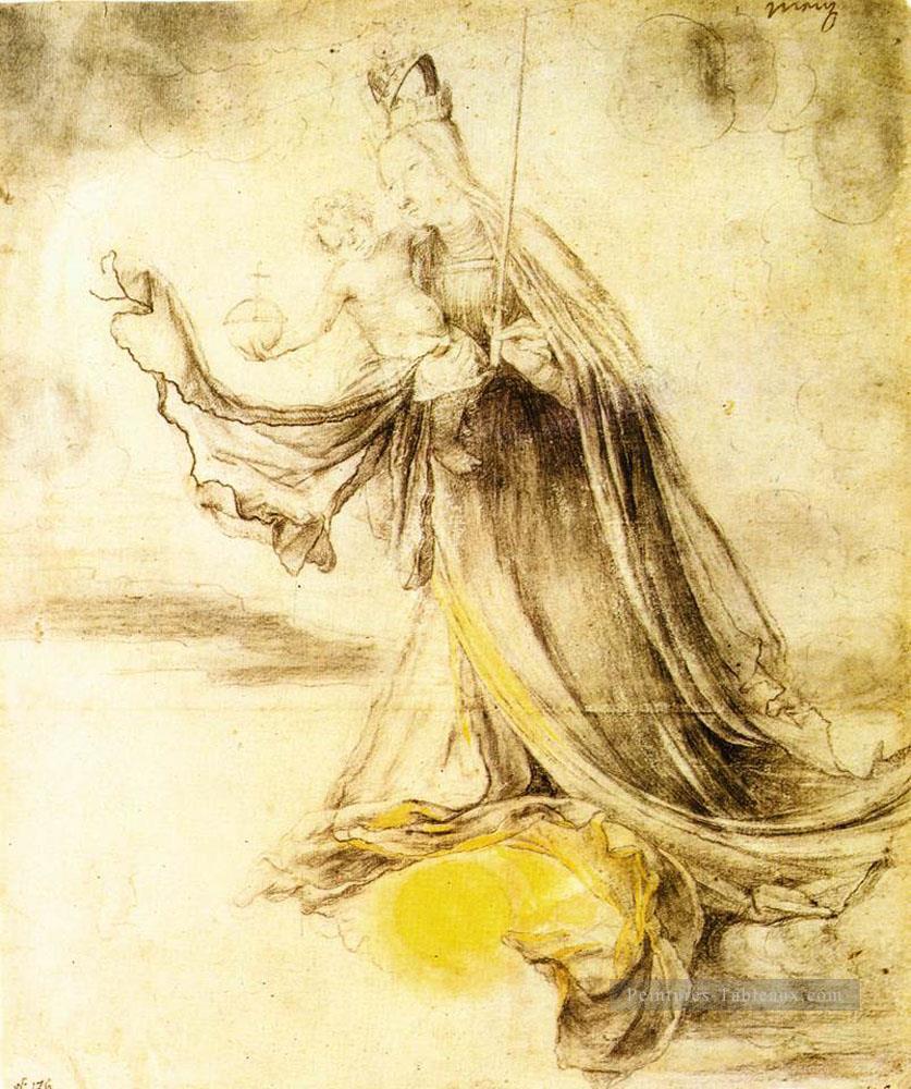 Marie avec le soleil sous ses pieds Renaissance Matthias Grunewald Peintures à l'huile